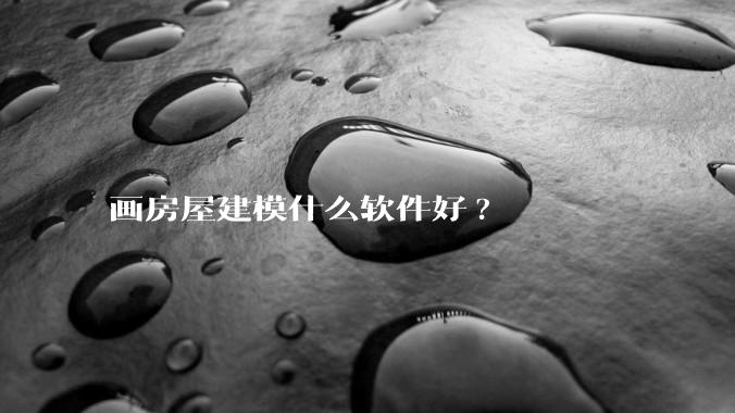 画房屋建模什么软件好?