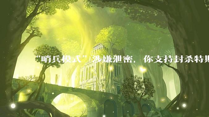 “哨兵模式”涉嫌泄密，你支持封杀特斯拉吗？