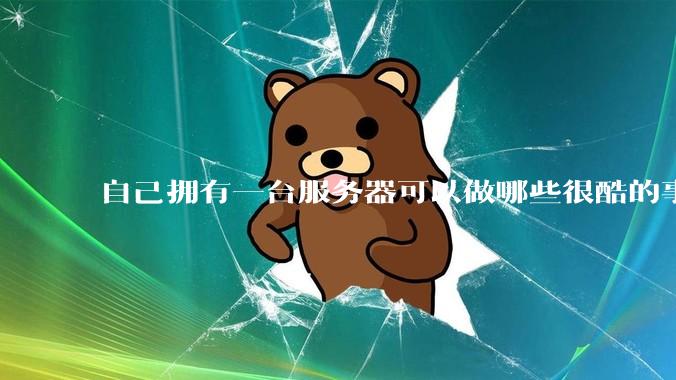 自己拥有一台服务器可以做哪些很酷的事情？